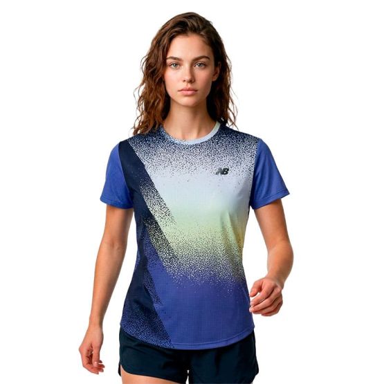 CAMISETA MANGA CORTA NEW BALANCE RACE DAY ULTRA LIGHT PRINTED MUJER