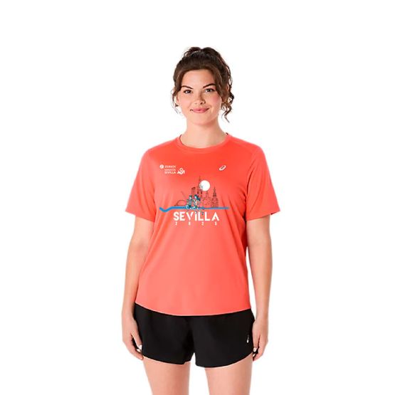 CAMISETA OFICIAL MERCHANDISING MARATON SEVILLA 2026 MUJER