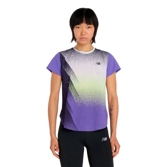 CAMISETA MANGA CORTA NEW BALANCE RACE DAY ULTRA LIGHT PRINTED MUJER