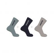 CALCETINES SALOMON EVERYDAY CREW 3-PACK CARBON/GHOST/ARONA